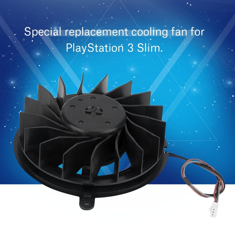 Socobeta Replacement Internal Cooling Fan 17 Blades Replacement Internal Cooling Fan Cooler for PS3 Slim - Image 3